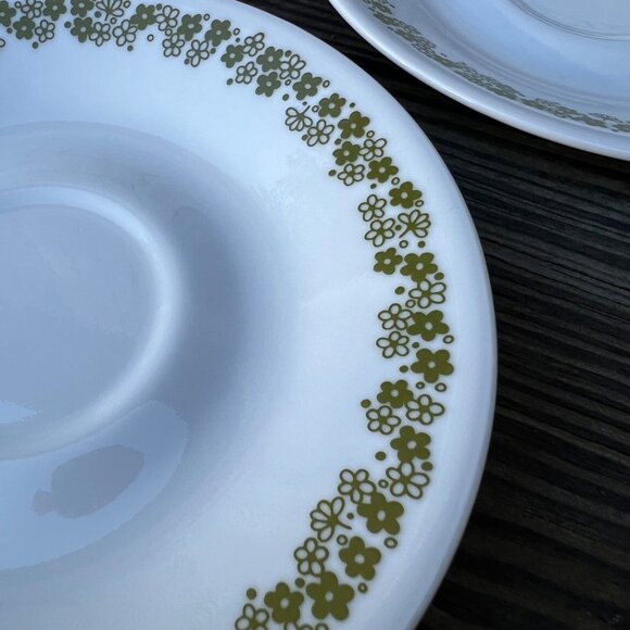 Vintage Corelle Spring Blossom Crazy Daisy Saucer 6-1/4" Flower Set Of 6 - Picture 3 of 6